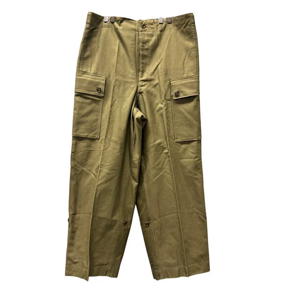 Seyntex Cargo Pants Mens 38x30 ACTUAL Vintage 1960 Dutch Military 90x80 Roll Tab - Picture 2 of 8